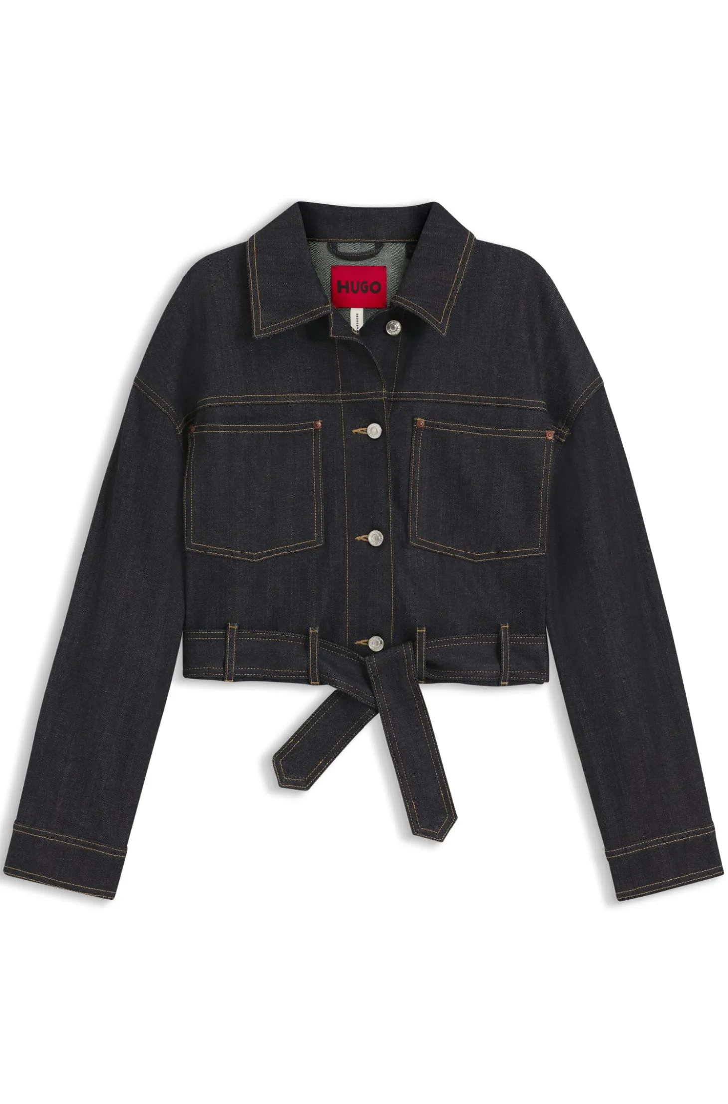 Cropped jacket in Japanese selvedge denim