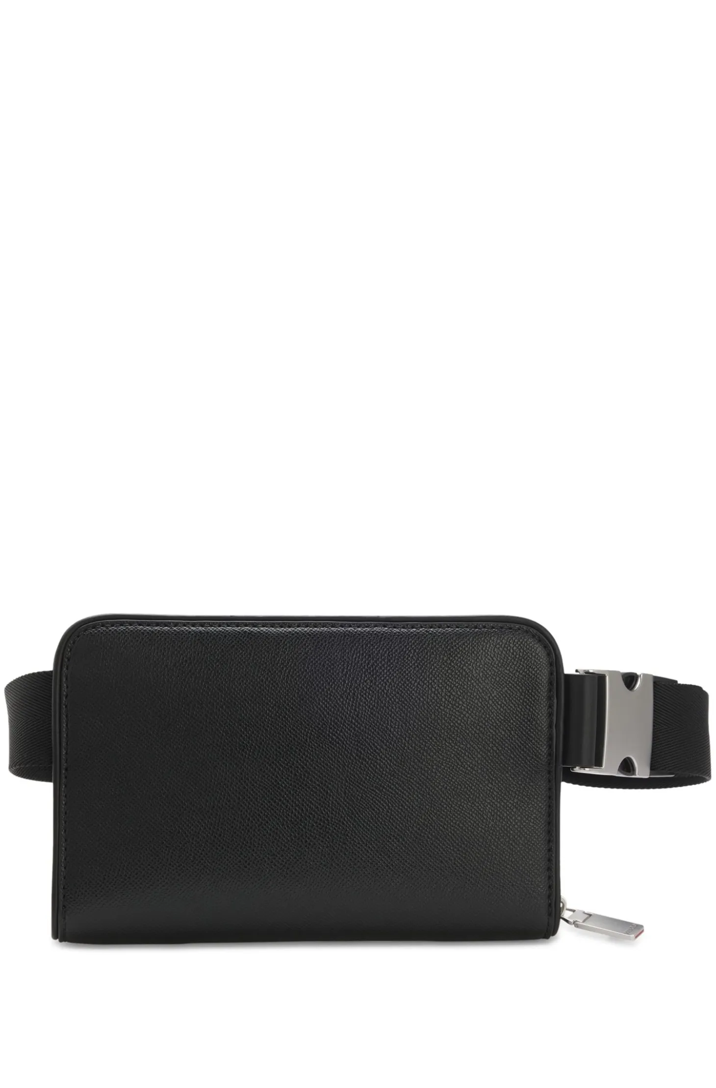 Crossbody bag with brushed silver hardware