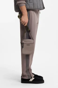 Crossbody bag with contrast logo