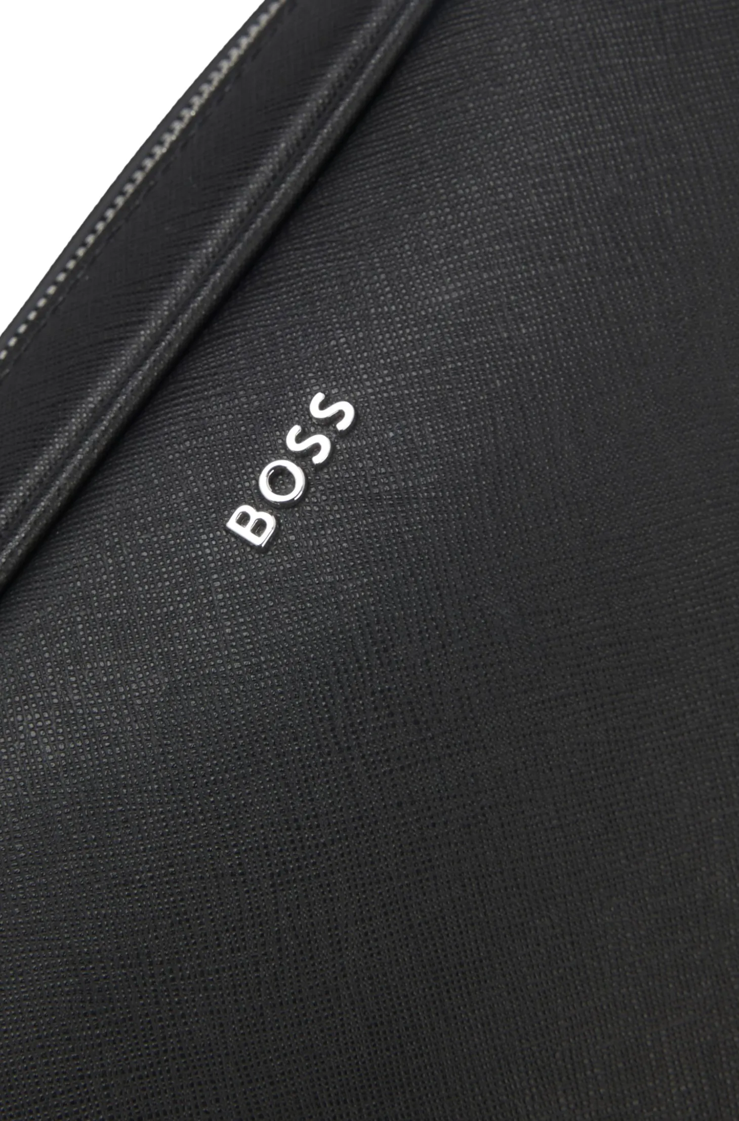 Crossbody bag with silver-tone logo lettering