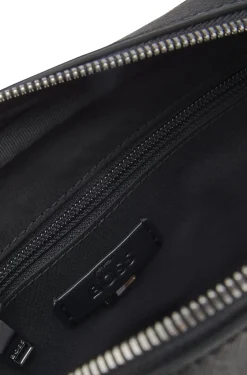 Crossbody bag with silver-tone logo lettering