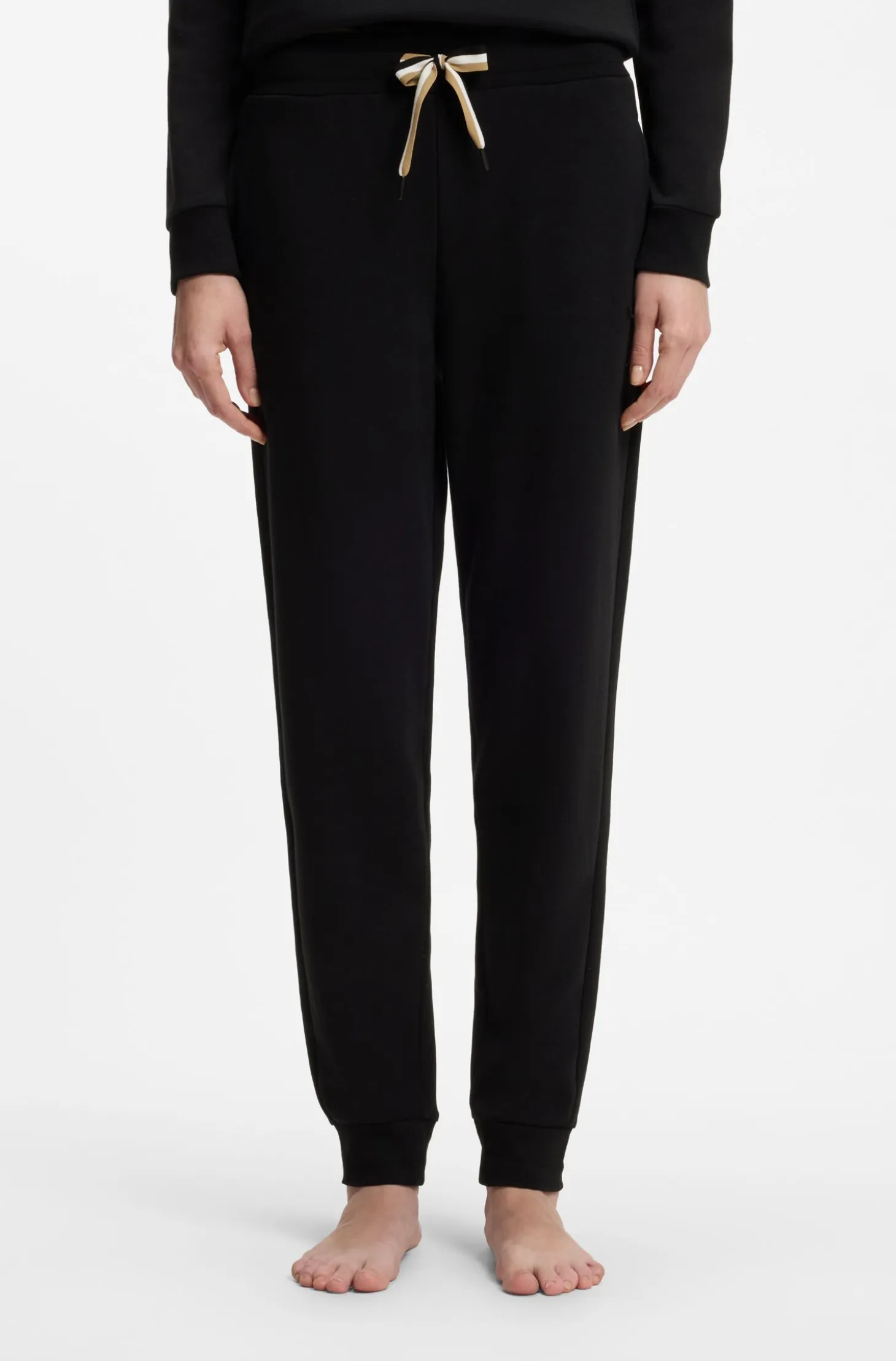 Cuffed tracksuit bottoms with signature-stripe drawcord