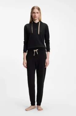 Cuffed tracksuit bottoms with signature-stripe drawcord