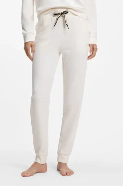 Cuffed tracksuit bottoms with signature-stripe drawcord