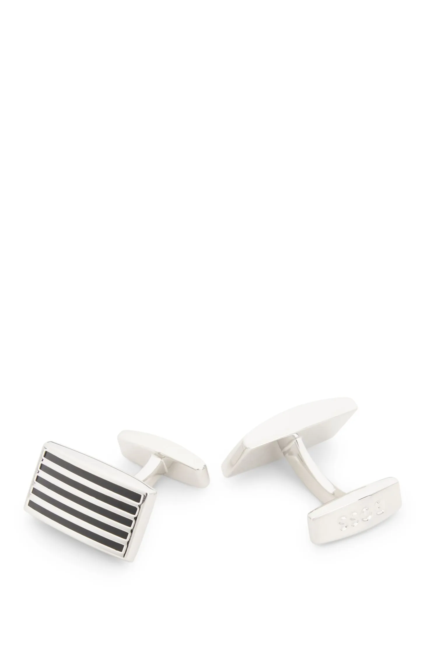 Cufflinks with coloured lines