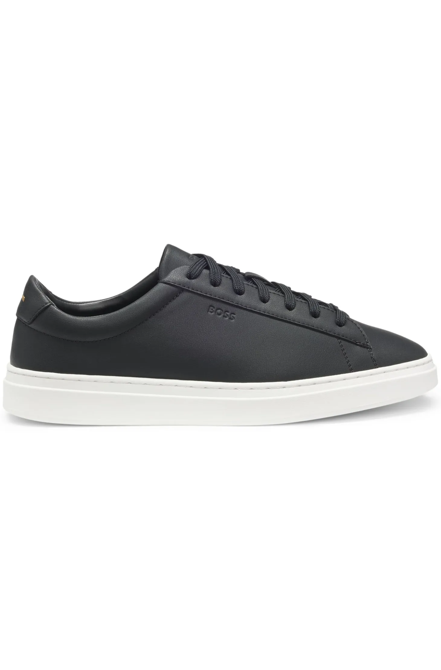 Cupsole trainers in leather with signature-stripe stitching