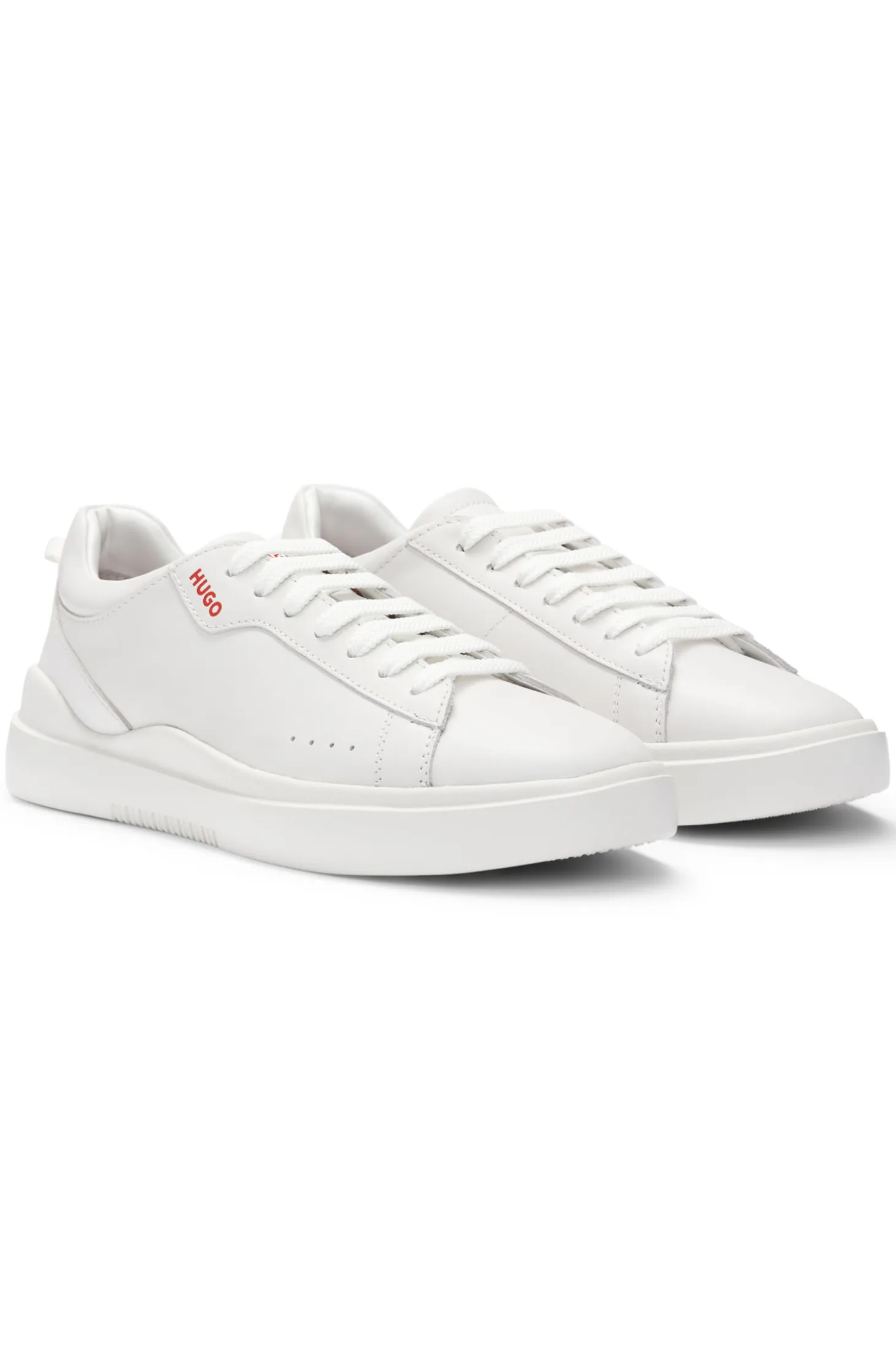 Cupsole trainers in leather with logo details