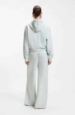 Curved-hem hoodie with Double B monogram
