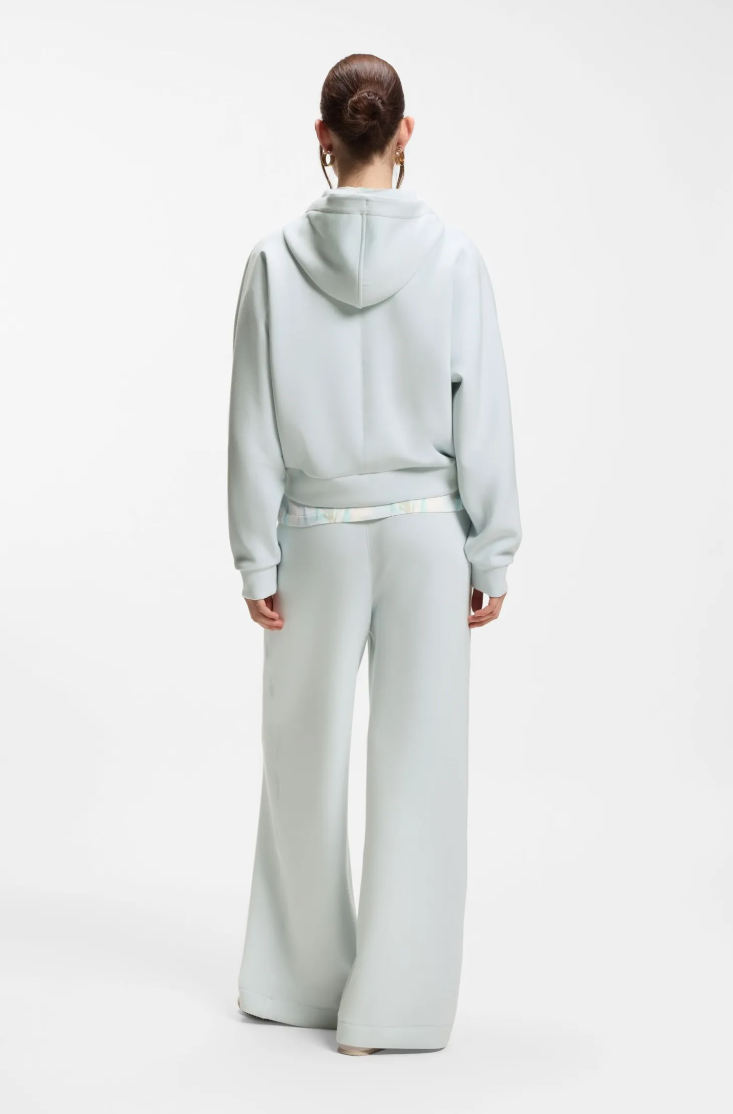 Curved-hem hoodie with Double B monogram