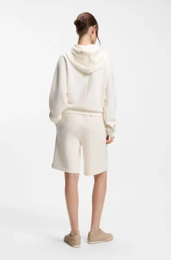Curved-hem hoodie with Double B monogram