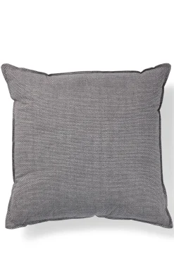 Cushion with signature stripe and logo