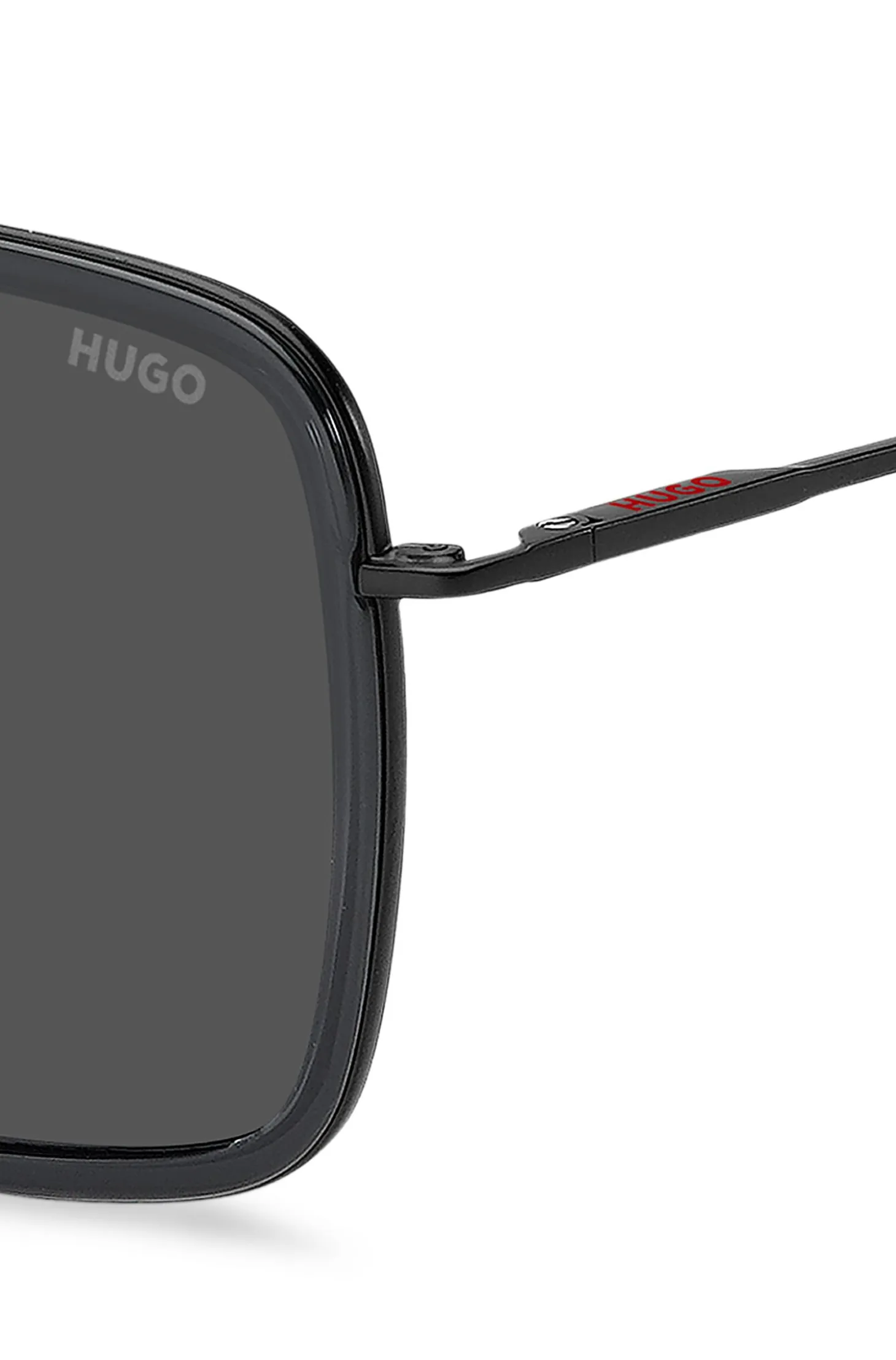 Dark-grey sunglasses with flex hinges