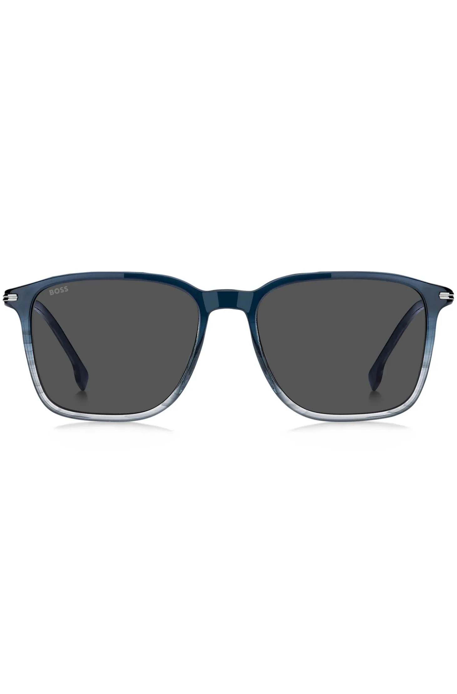 Degradé-blue sunglasses with striped detail