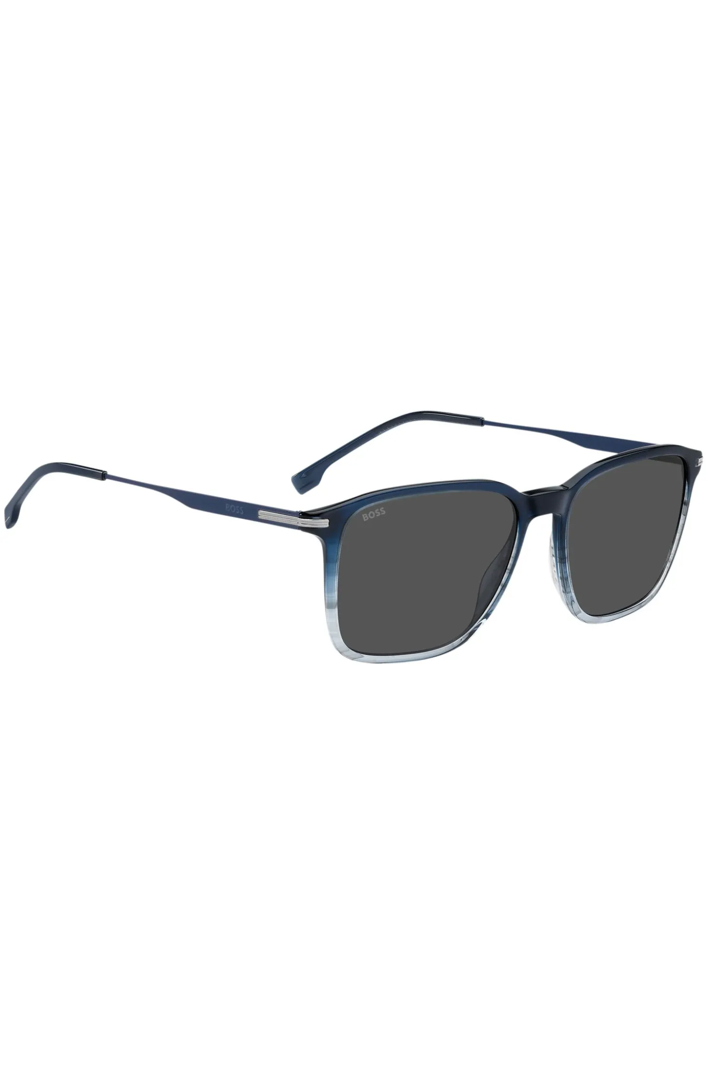 Degradé-blue sunglasses with striped detail