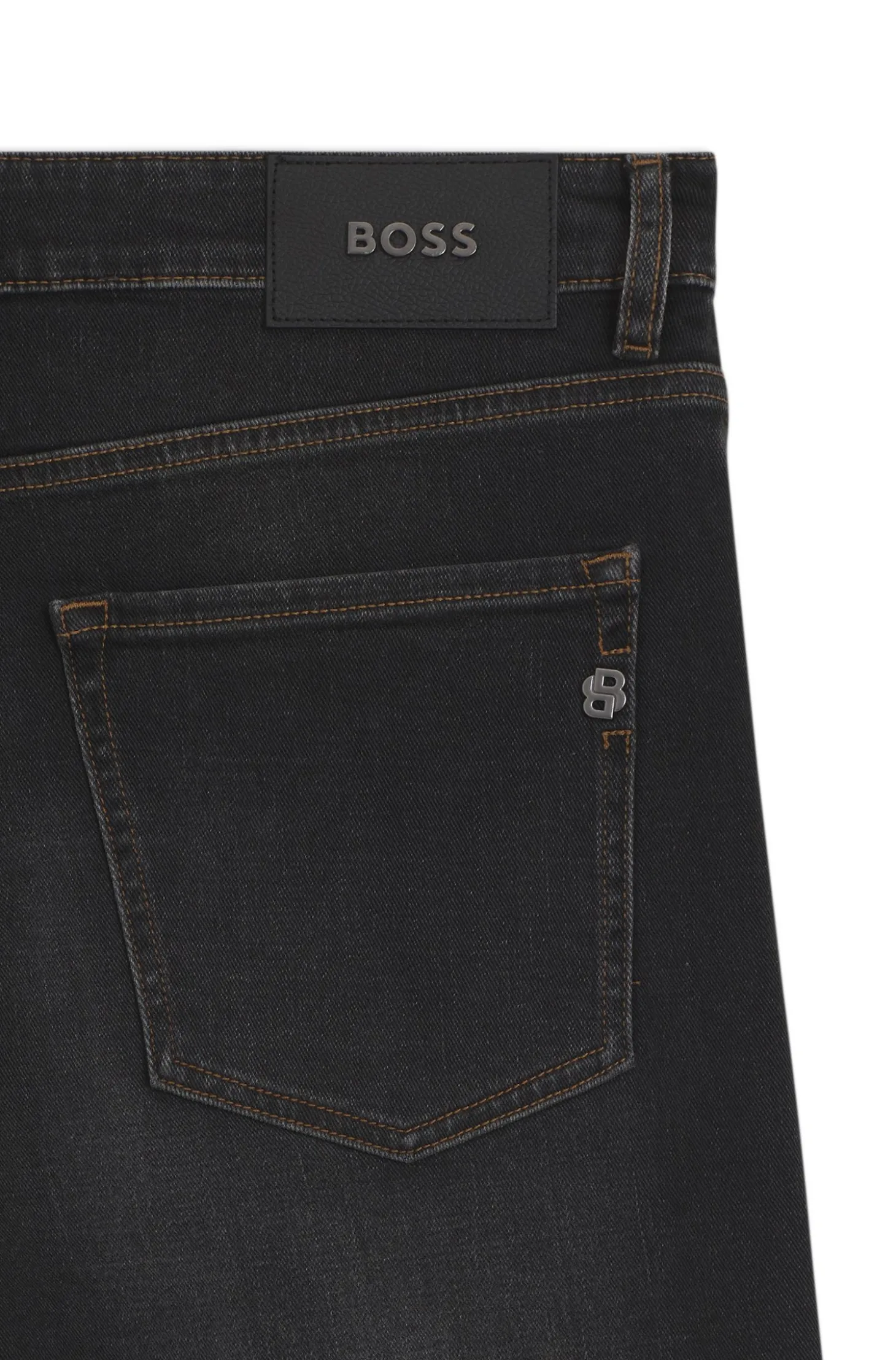 Delaware Slim-fit black jeans in stretch cotton blend