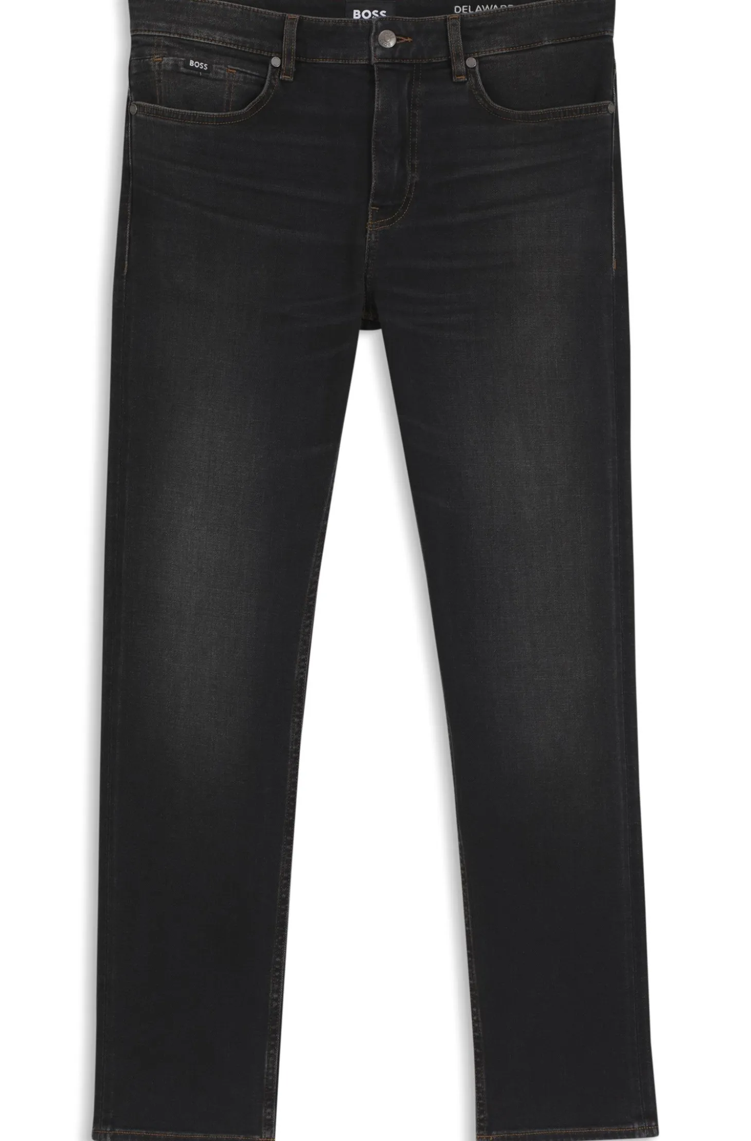 Delaware Slim-fit black jeans in stretch cotton blend