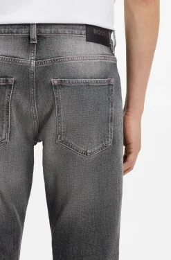 Delaware slim-fit jeans in black stretch denim