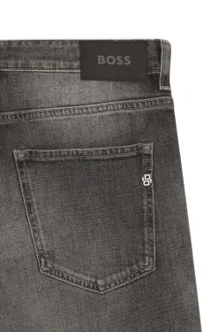 Delaware slim-fit jeans in black stretch denim