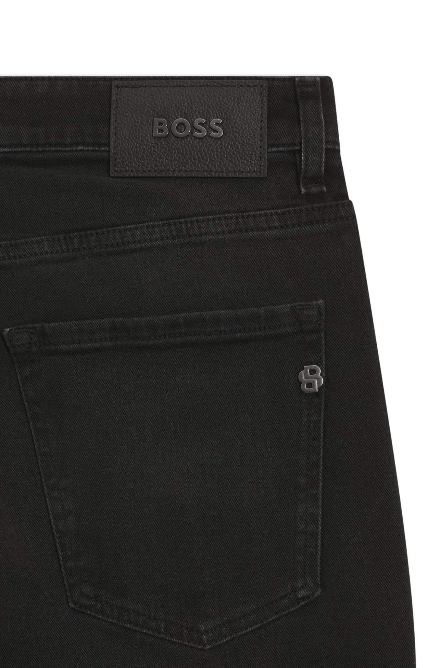 Delaware slim-fit jeans in black stretch denim