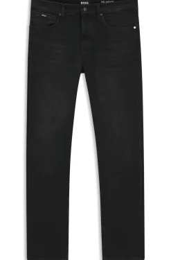 Delaware slim-fit jeans in black stretch denim