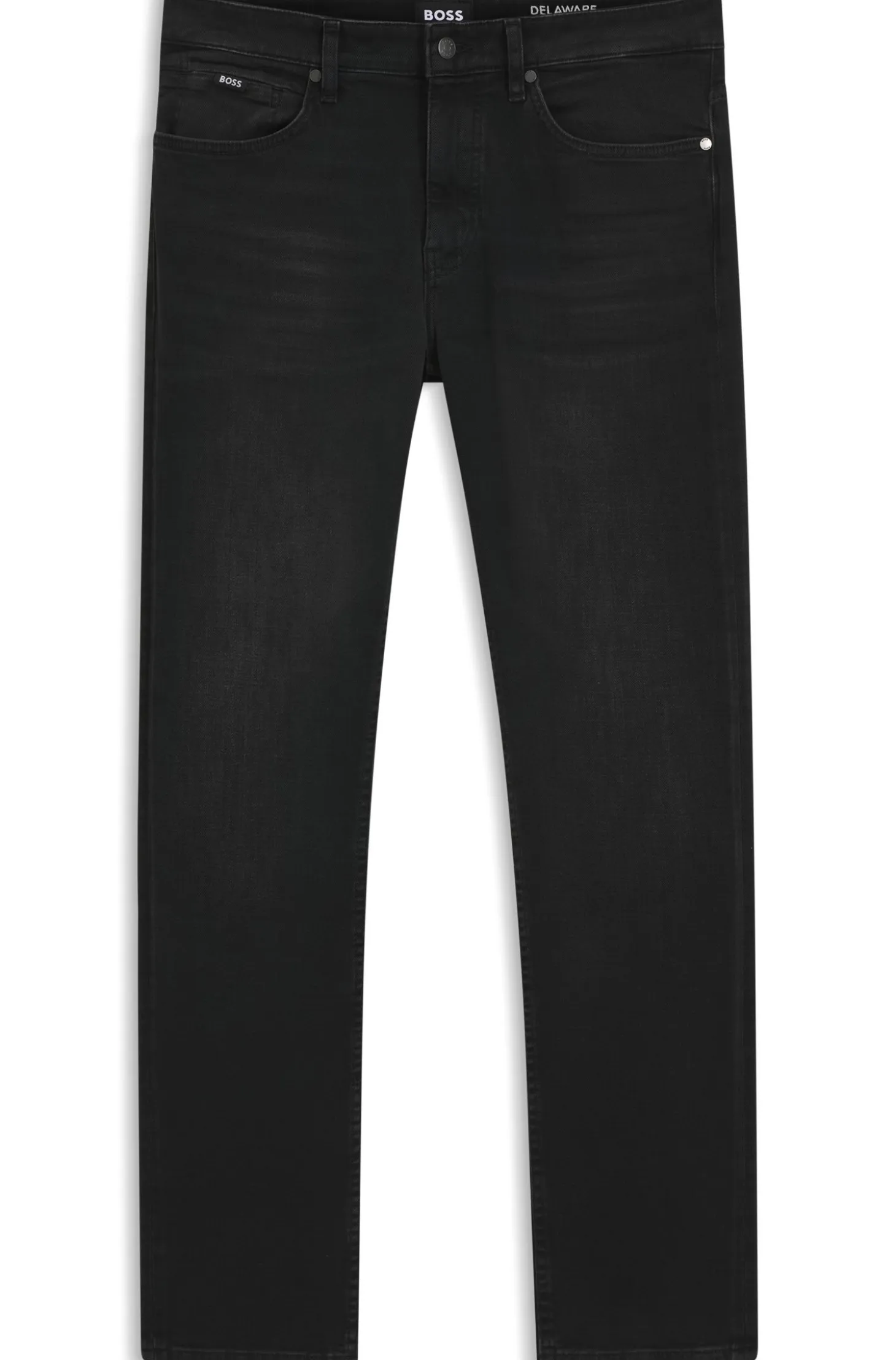 Delaware slim-fit jeans in black stretch denim