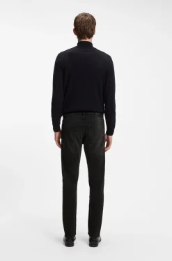 Delaware slim-fit jeans in black stretch denim