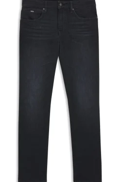Delaware Slim-fit jeans in black super-soft Italian denim
