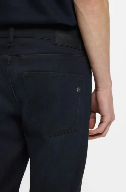 Delaware slim-fit jeans in blue knitted denim