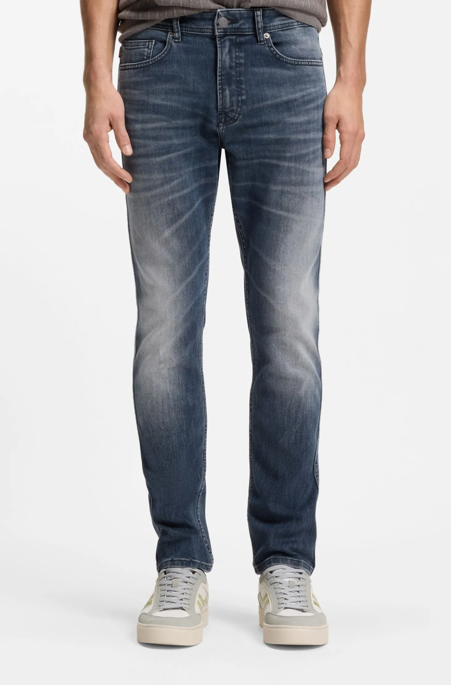Delaware slim-fit jeans in blue-black stretch denim