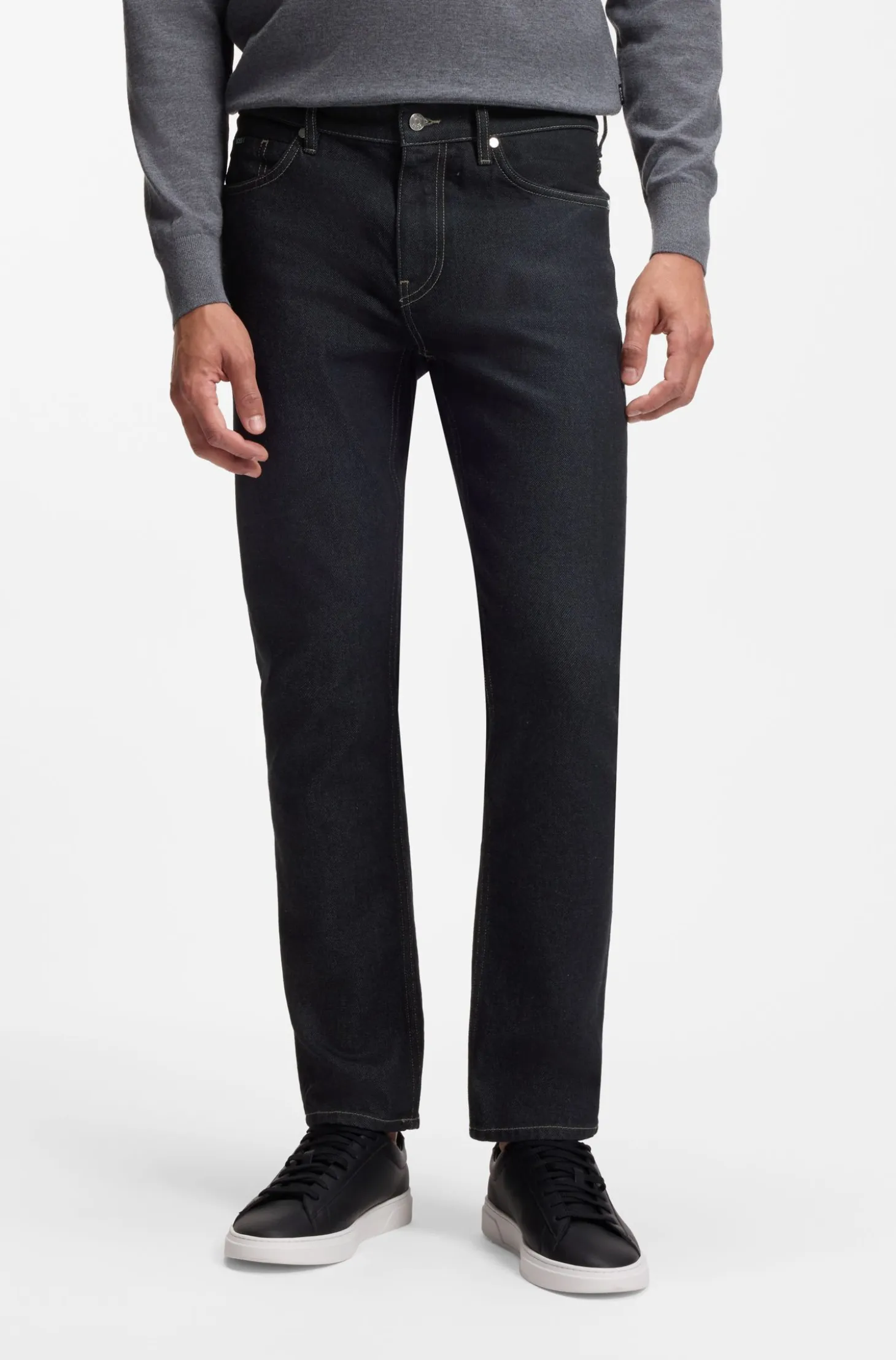 Delaware slim-fit jeans in dark-blue denim
