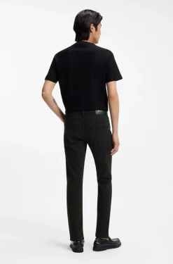 Delaware slim-fit jeans in deep-black stretch denim
