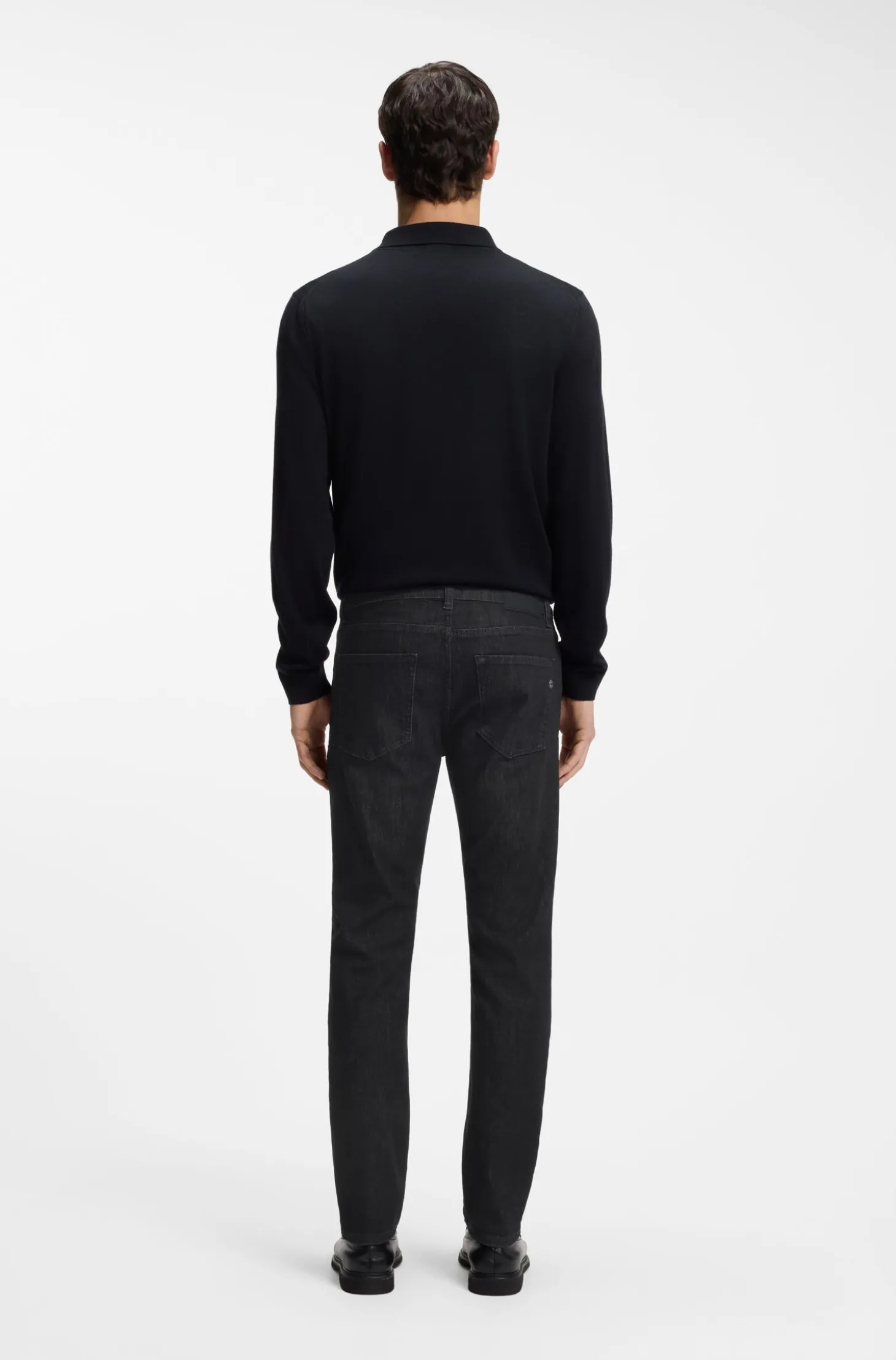 Delaware slim-fit jeans in grey wrinkle-resistant denim
