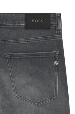 Delaware slim-fit jeans in grey stretch denim
