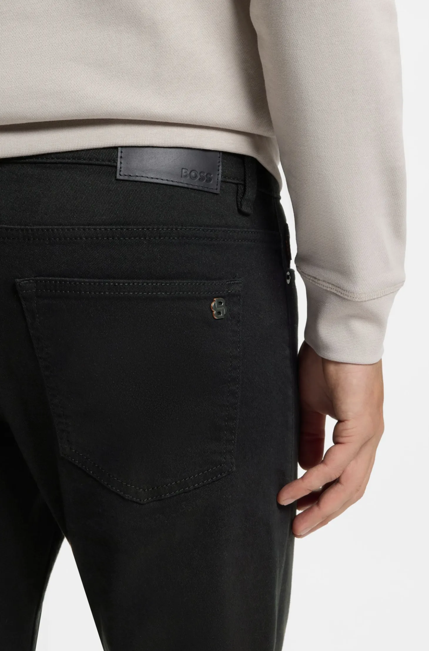 Delaware Slim-fit jeans in stay-black comfort-stretch denim