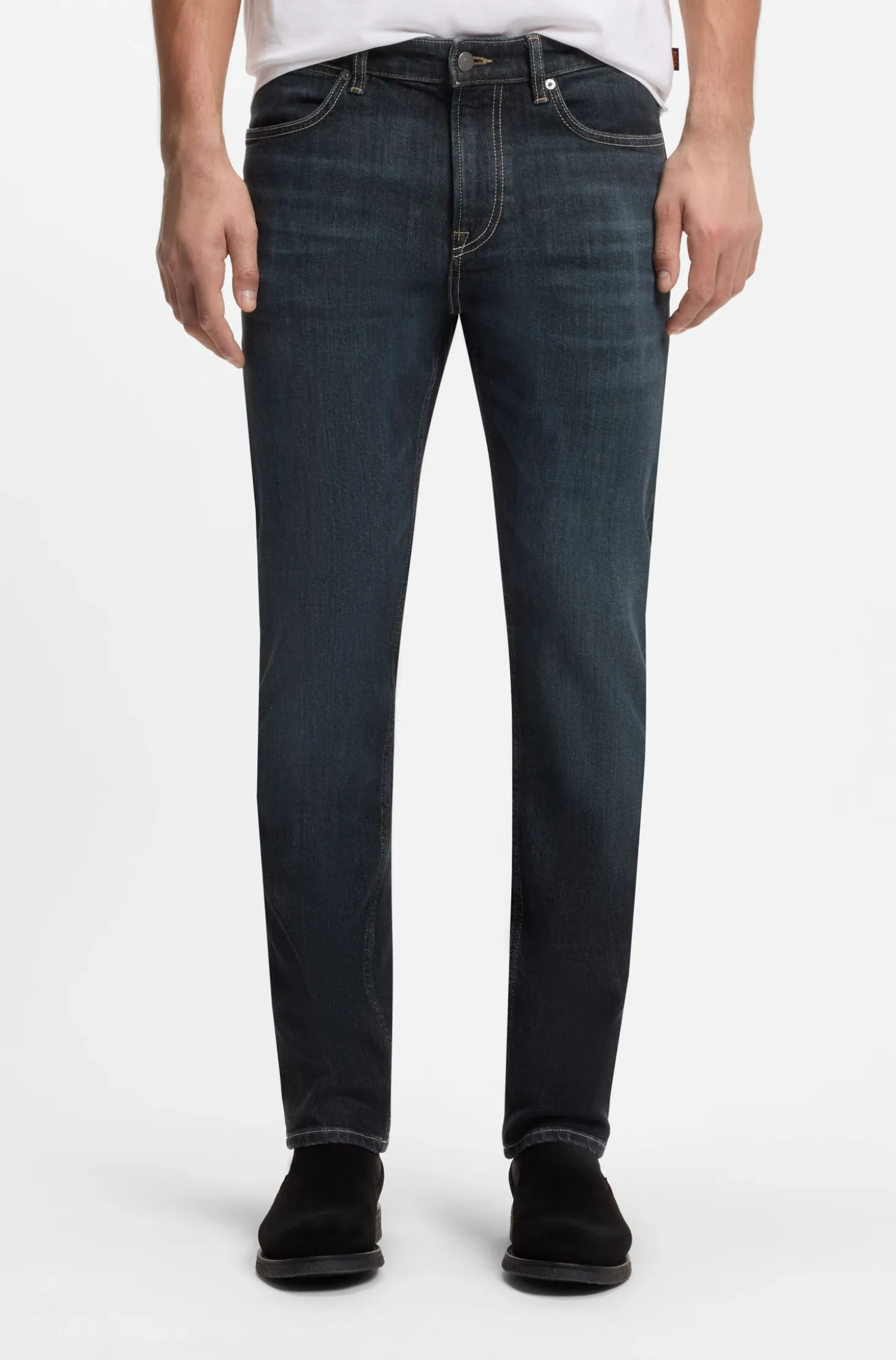 Delaware Slim-fit jeans with contrast stitching