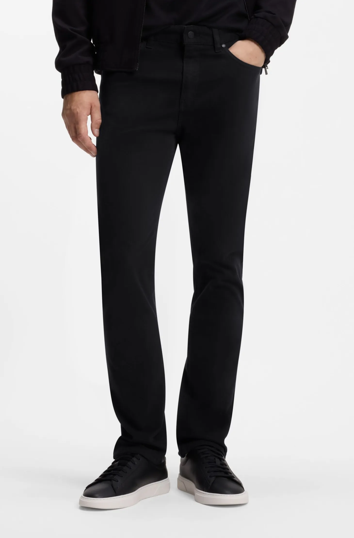 Delaware slim-fit trousers in stretch-cotton gabardine