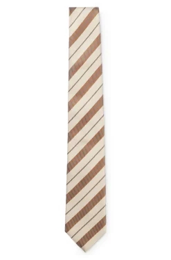 Diagonal-stripe tie in Italian-made silk