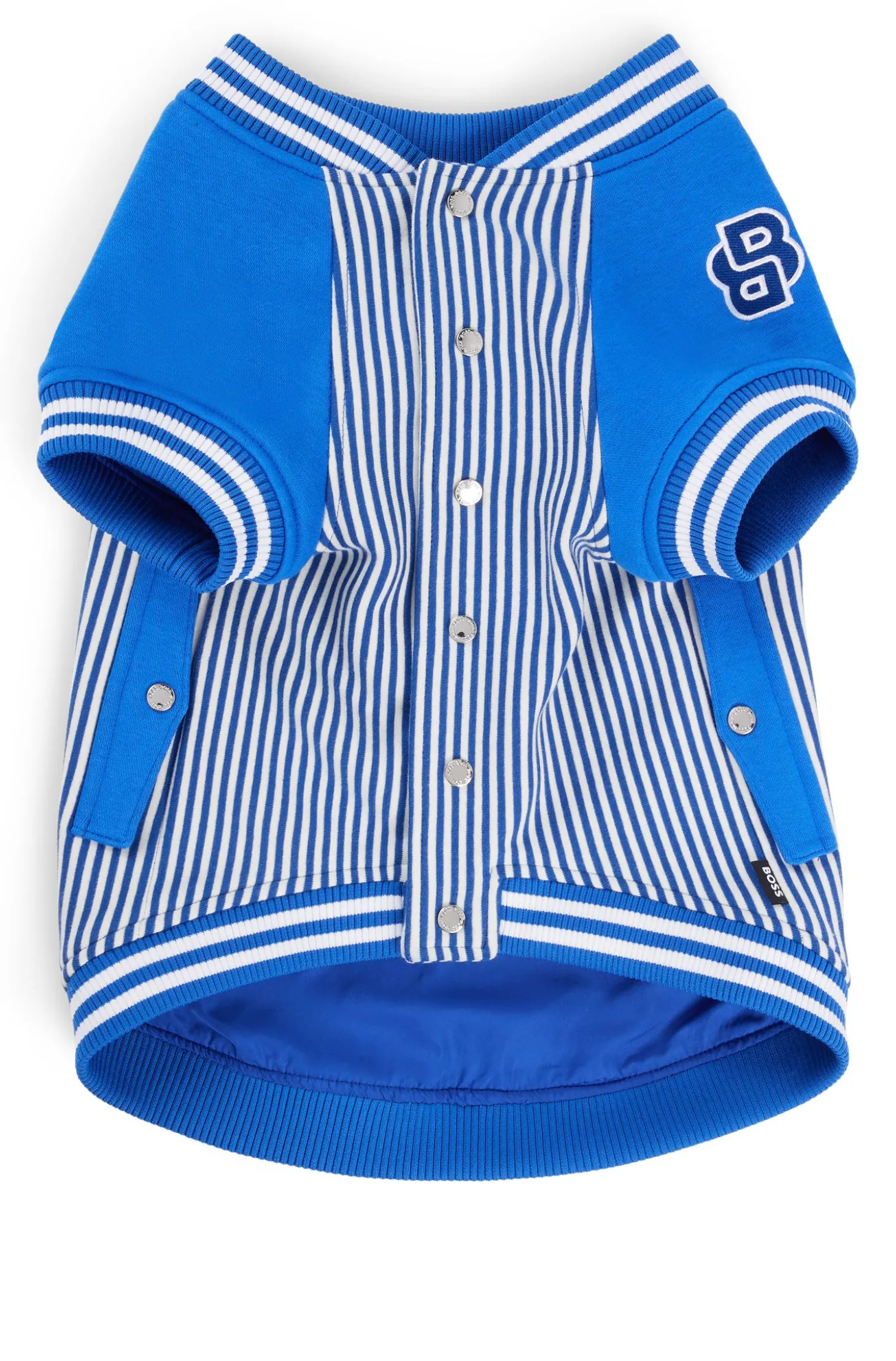 Dog bomber jacket with embroidered logo
