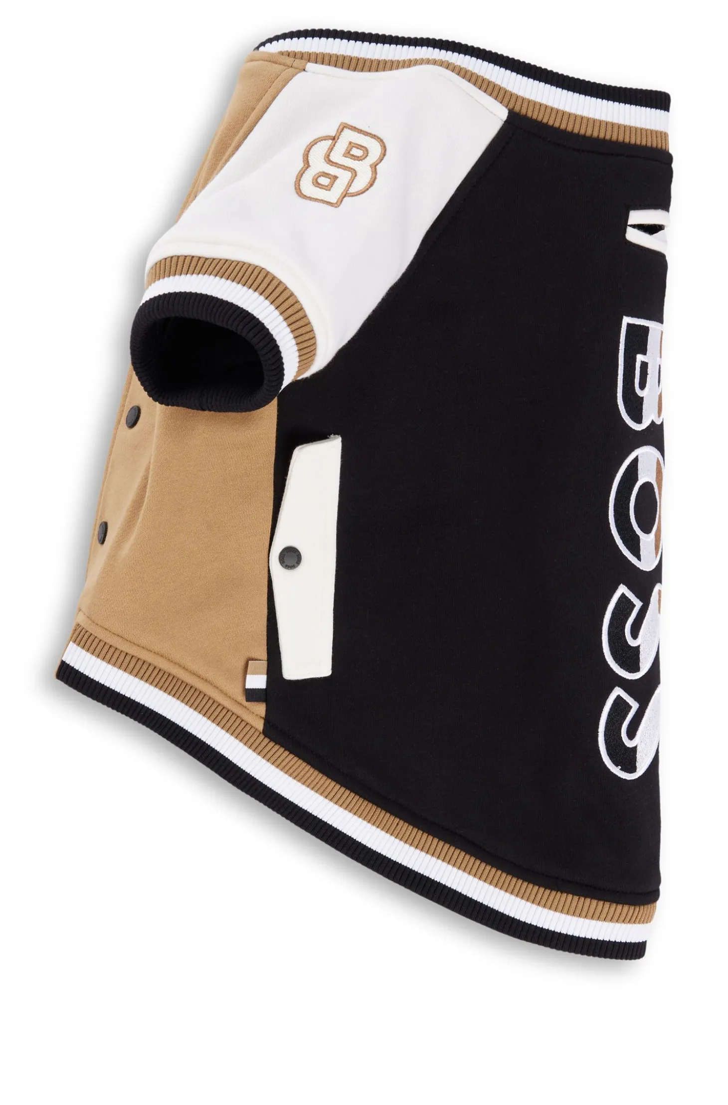 Dog bomber jacket with embroidered logo