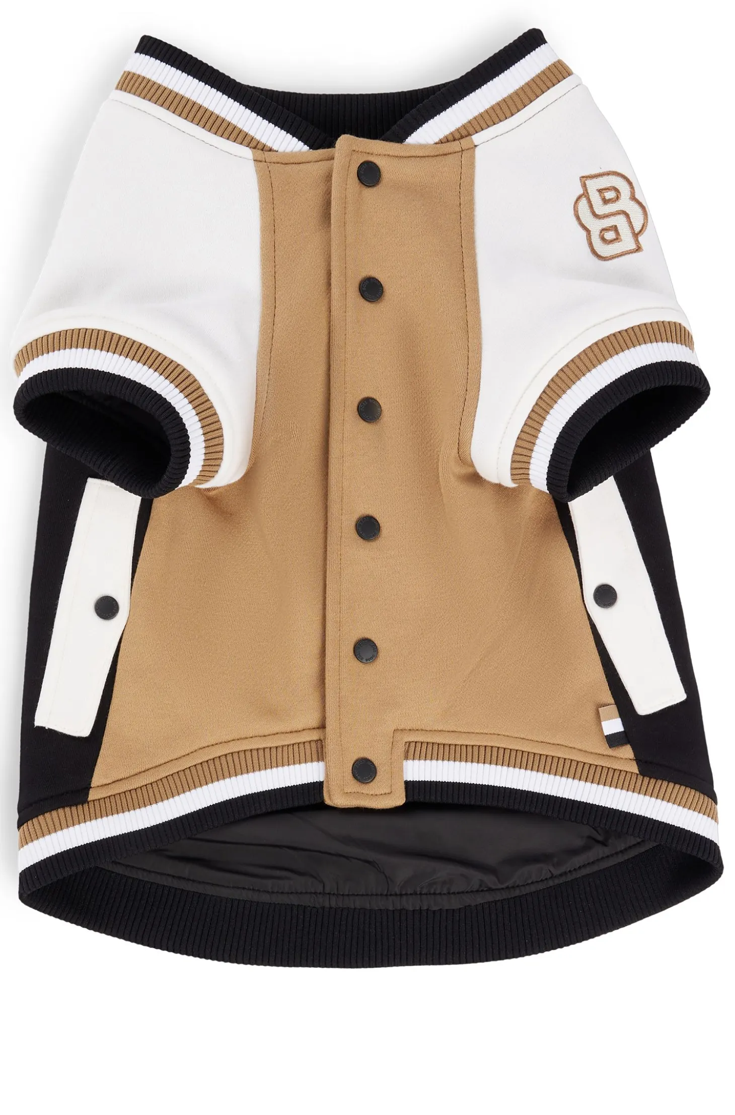 Dog bomber jacket with embroidered logo