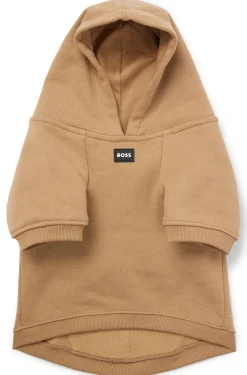 Dog hoodie in a cotton blend with contrast logo