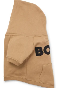 Dog hoodie in a cotton blend with contrast logo