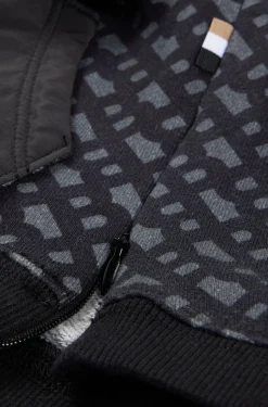 Dog hoodie with monogram pattern
