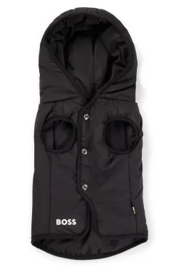 Dog lightweight jacket with logo detailing