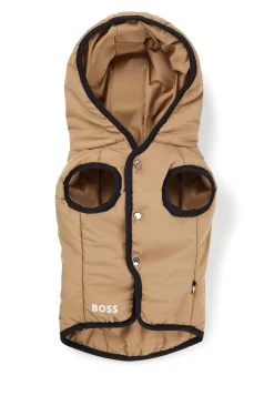 Dog lightweight jacket with logo detailing