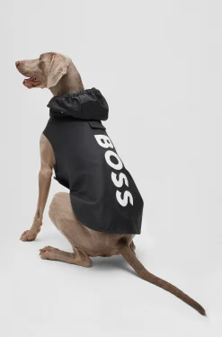 Dog raincoat in waterproof fabric with contrast logo