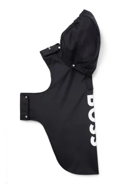 Dog raincoat in waterproof fabric with contrast logo