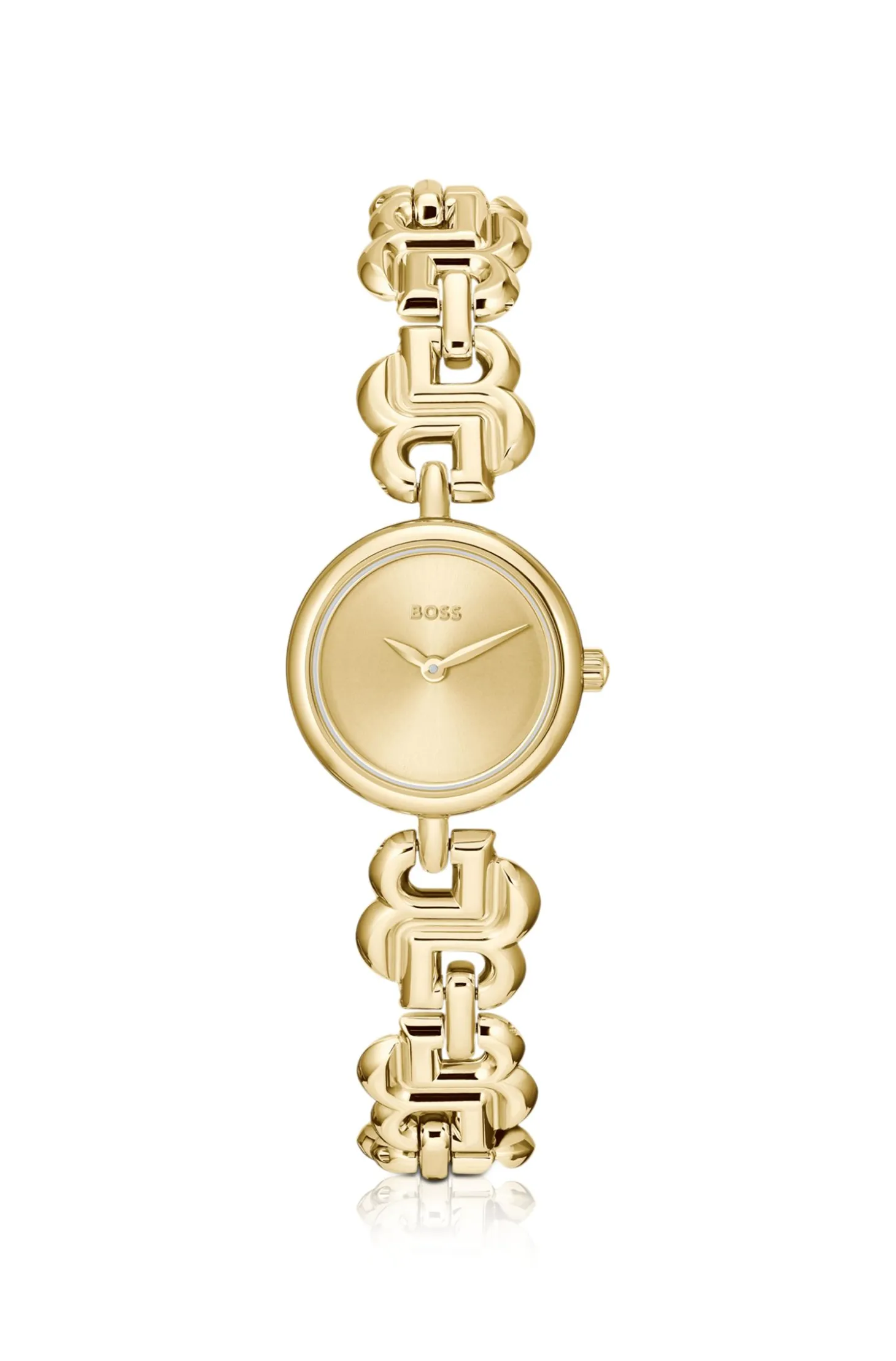 DOUBLE B DRESSY Gold-tone watch with monogram bracelet
