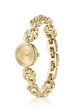 DOUBLE B DRESSY Gold-tone watch with monogram bracelet
