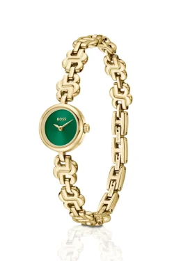 Double B Dressy green-dial watch with monogram bracelet